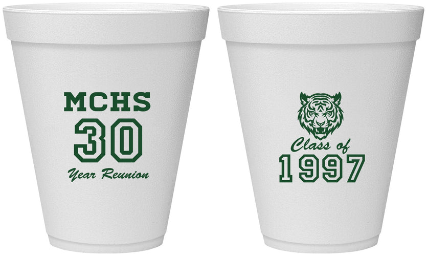 Personalized Class Reunion 12 oz Foam Cups - Class Of 1997 30 Year | 140017