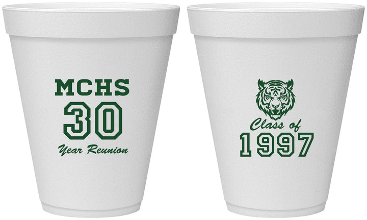 Personalized Class Reunion 12 oz Foam Cups - Class Of 1997 30 Year | 140017