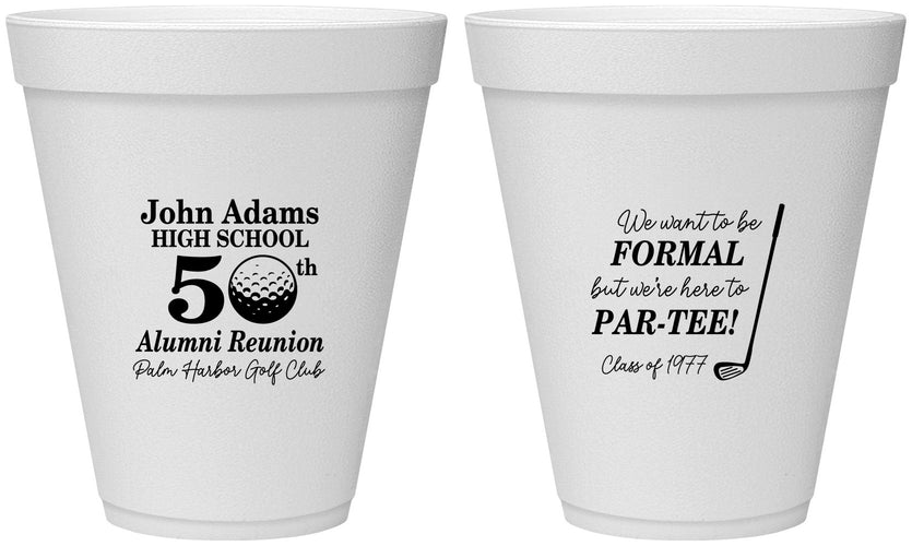 Personalized Class Reunion 12 oz Foam Cups - Class Of 1977 50 Year | 140024