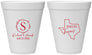 Personalized Wedding 12 oz Foam Cups - Texas | 142