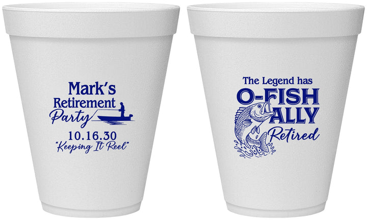 Personalized Retirement 12 oz Foam Cups - Ofishally Retired | 150008