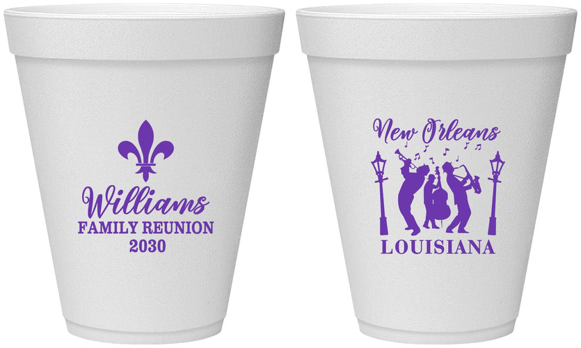 Personalized Family Reunion 12 oz Foam Cups - New Orleans | 160030
