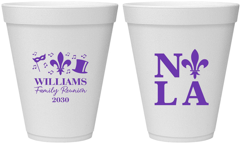 Personalized Family Reunion 12 oz Foam Cups - New Orleans | 160031