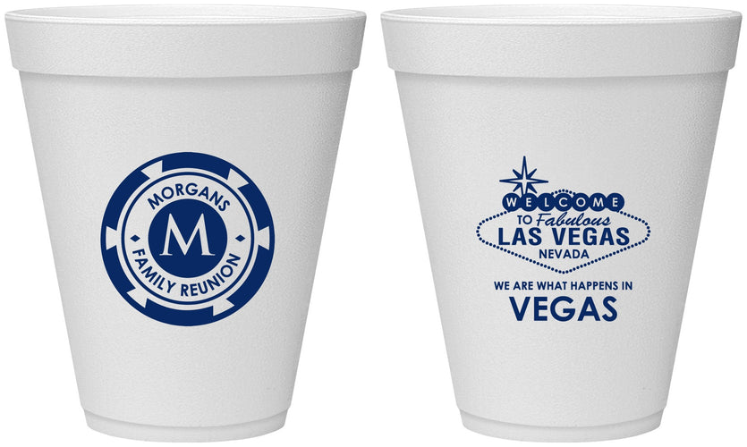 Personalized Family Reunion 12 oz Foam Cups - Las Vegas | 160037