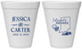 Personalized Wedding 12 oz Foam Cups - Indiana | 163