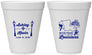 Personalized Wedding 12 oz Foam Cups - Louisiana | 167