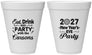 Personalized New Years 12 oz Foam Cups - 2027 Eat Drink Party | 170022
