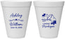 Personalized Wedding 12 oz Foam Cups - Michigan | 171