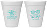 Personalized Family Vacation 12 oz Foam Cups - Good Times Tan Lines | 180003