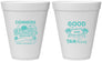 Personalized Family Vacation 12 oz Foam Cups - Good Times Tan Lines | 180005