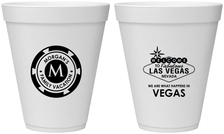 Personalized Family Vacation 12 oz Foam Cups - Las Vegas | 180049