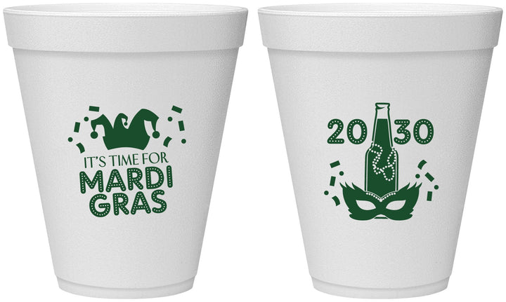 Personalized Mardi Gras 12 oz Foam Cups - New Orleans | 190003