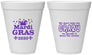 Personalized Mardi Gras 12 oz Foam Cups - Fleur De Lis | 190009
