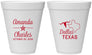 Personalized Wedding 12 oz Foam Cups - Texas | 192