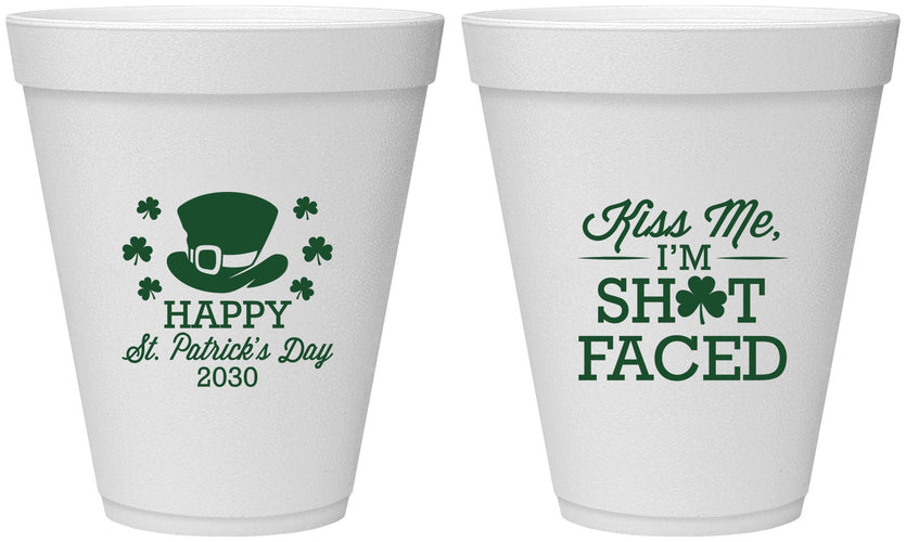 Personalized St Patricks Day 12 oz Foam Cups - Leprechaun | 200009
