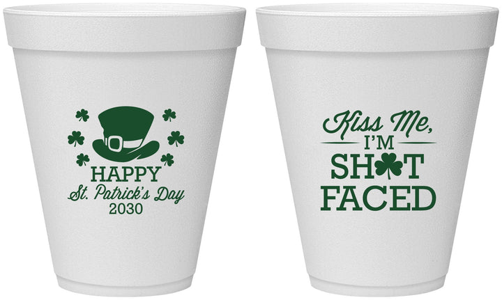 Personalized St Patricks Day 12 oz Foam Cups - Leprechaun | 200009
