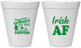 Personalized St Patricks Day 12 oz Foam Cups - Irish Af Leprechaun | 200012