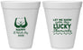 Personalized St Patricks Day 12 oz Foam Cups - Shamrocks | 200015