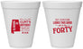Personalized Birthday 12 oz Foam Cups - 40th | 20050