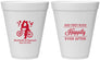 Personalized Wedding 12 oz Foam Cups - Happily Ever After Bicycle | 201