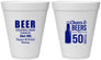 Personalized Birthday 12 oz Foam Cups - Cheers Beers To 50 Years | 20160