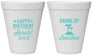 Personalized Birthday 12 oz Foam Cups - Drink Up Beaches | 20209