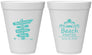 Personalized Birthday 12 oz Foam Cups - 65th Beach | 20210