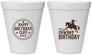 Personalized Birthday 12 oz Foam Cups - Cowboy | 20229