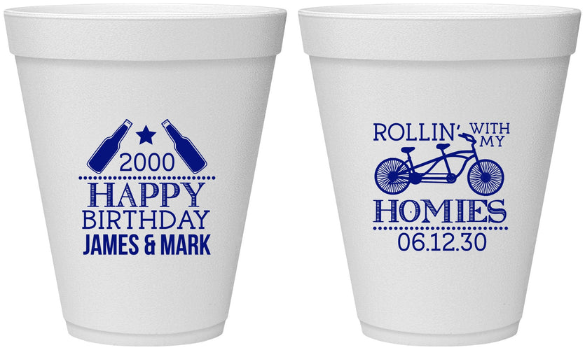 Personalized Birthday 12 oz Foam Cups - 30th | 20259