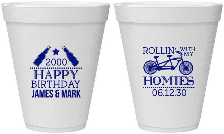 Personalized Birthday 12 oz Foam Cups - 30th | 20259