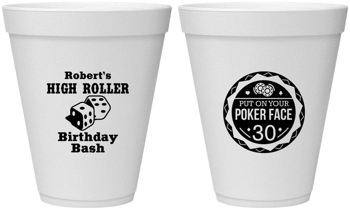 Personalized Birthday 12 oz Foam Cups - 30th Las Vegas | 20262