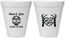 Personalized Wedding 12 oz Foam Cups - Mr And Mrs Sugar Skull | 205