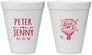 Personalized Wedding 12 oz Foam Cups - Love In Air Hot Air Balloon | 210