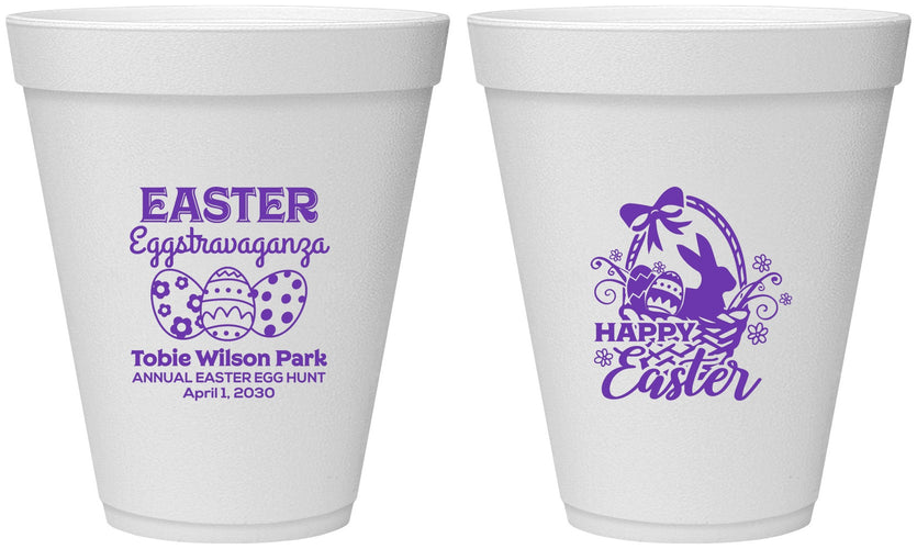 Personalized Easter 12 oz Foam Cups - Easter Bunny | 210008