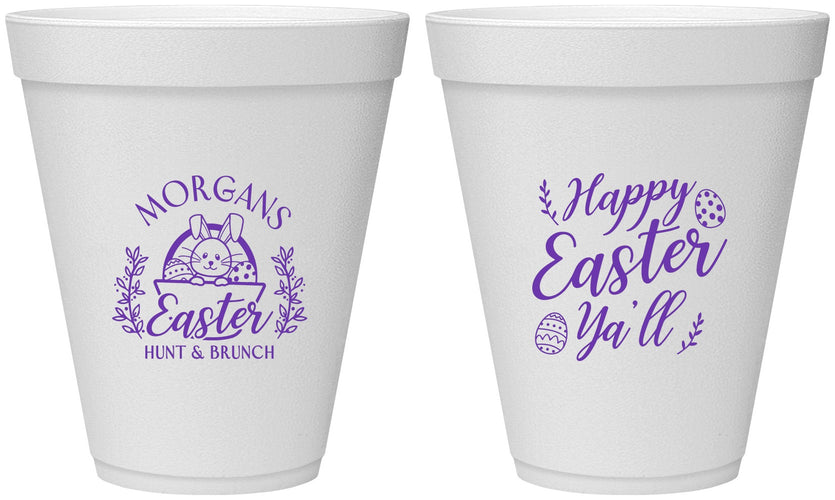 Personalized Easter 12 oz Foam Cups - Easter Bunny | 210010