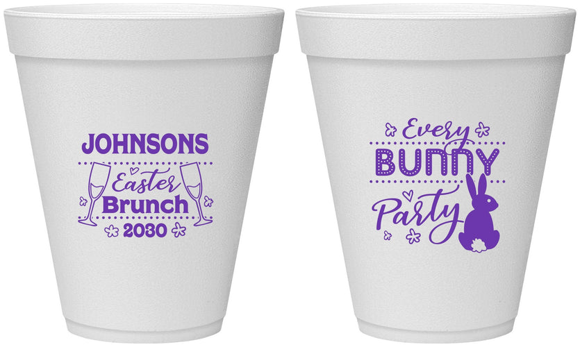 Personalized Easter 12 oz Foam Cups - Every Bunny Party | 210016