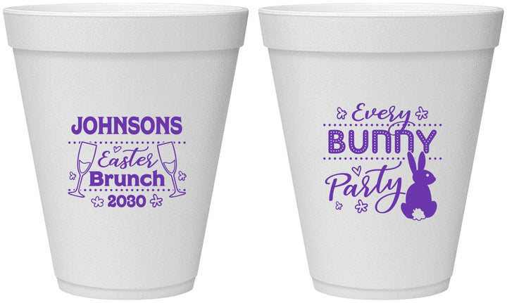 Personalized Easter 12 oz Foam Cups - Every Bunny Party | 210016