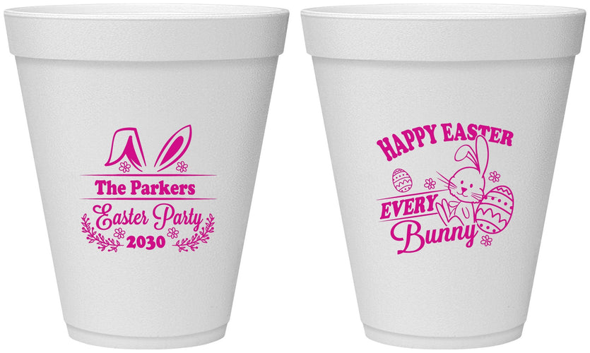 Personalized Easter 12 oz Foam Cups - Bunny Eggs | 210019