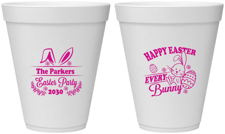 Personalized Easter 12 oz Foam Cups - Bunny Eggs | 210019