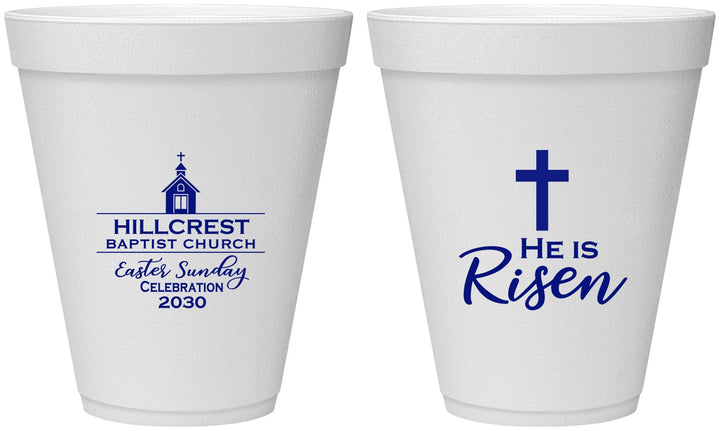 Personalized Easter 12 oz Foam Cups - Easter Sunday | 210021