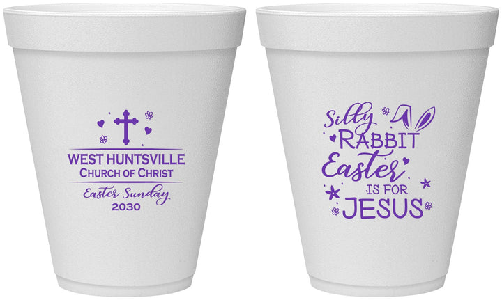 Personalized Easter 12 oz Foam Cups - Easter Is For Jesus | 210022