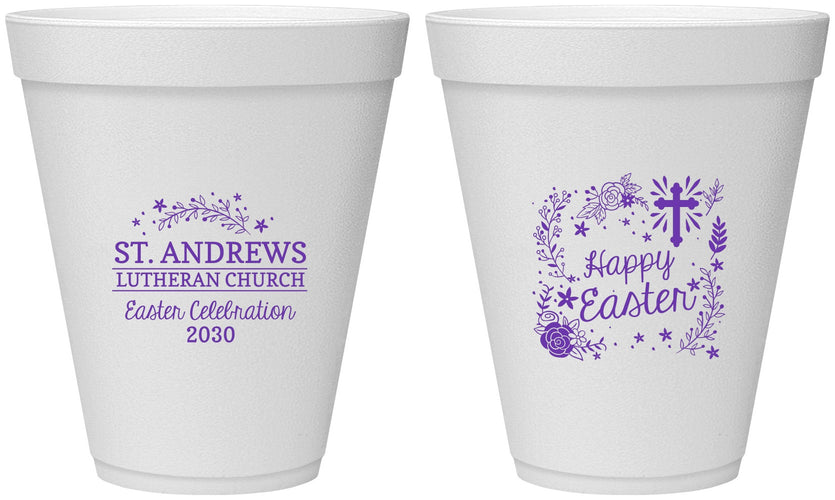 Personalized Easter 12 oz Foam Cups - Easter Sunday | 210028