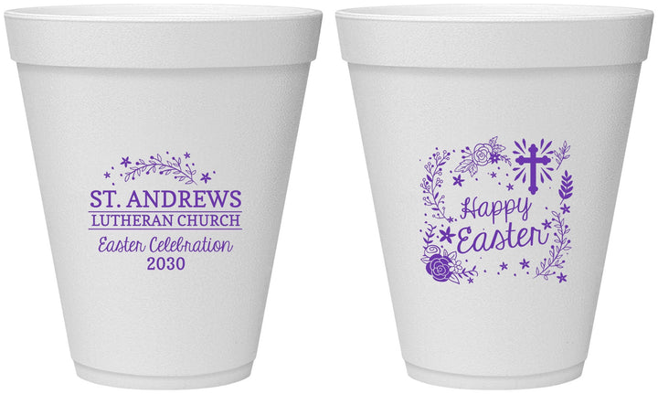 Personalized Easter 12 oz Foam Cups - Easter Sunday | 210028