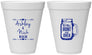 Personalized Wedding 12 oz Foam Cups - The Hunt Is Over Mason Jar | 211