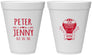 Personalized Wedding 12 oz Foam Cups - Hot Air Balloon | 219