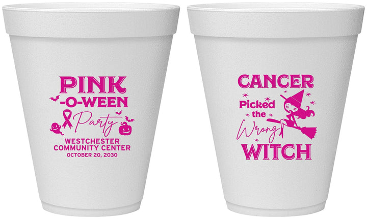 Personalized Awareness 12 oz Foam Cups - Wrong Witch | 230010