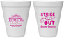Personalized Awareness 12 oz Foam Cups - Bowling Strike Out | 230015