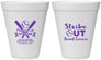 Personalized Awareness 12 oz Foam Cups - Baseball Strick Out | 230016