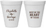 Personalized Wedding 12 oz Foam Cups - Deep In The Heart Of Texas | 237