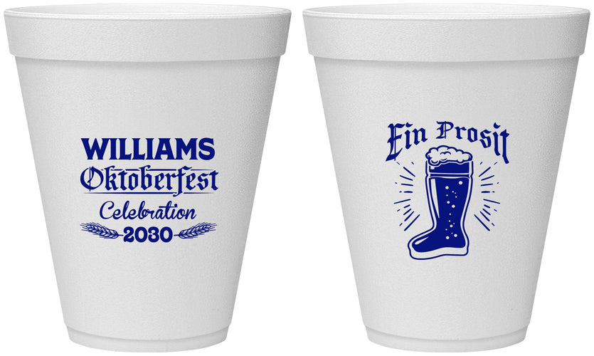 Personalized Oktoberfest 12 oz Foam Cups - Ein Prosit | 240003